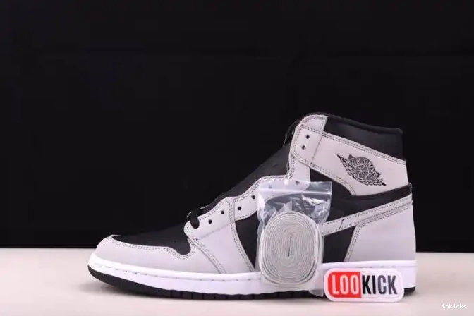 Rep TB High 1 Retro Jordan 555088-035 Air Light Grey Smoke Black White 0622